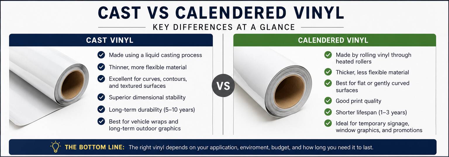 Cast vs Calendered Vinyl Key Differences Image